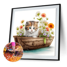 Load image into Gallery viewer, Diamond Painting - Full Round - boat cat (30*30CM)