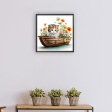 Load image into Gallery viewer, Diamond Painting - Full Round - boat cat (30*30CM)
