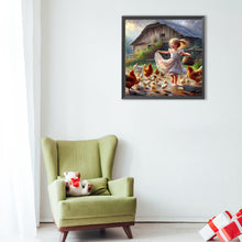 Load image into Gallery viewer, Diamond Painting - Full Round - farm kid (40*40CM)