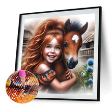 Load image into Gallery viewer, Diamond Painting - Full Round - farm kid (40*40CM)
