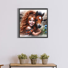 Load image into Gallery viewer, Diamond Painting - Full Round - farm kid (40*40CM)