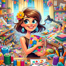 Load image into Gallery viewer, Diamond Painting - Full Round - handmade girl (40*40CM)