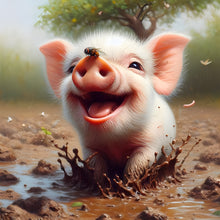 Load image into Gallery viewer, Diamond Painting - Full Round - pet piggy (40*40CM)