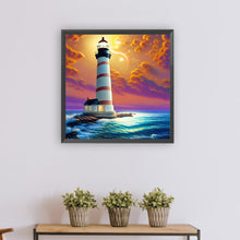 Load image into Gallery viewer, Diamond Painting - Full Round - seaside lighthouse (50*50CM)