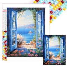 Load image into Gallery viewer, Diamond Painting - Full Square - The seaside outside the window (30*40CM)