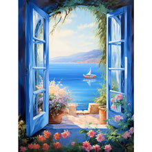 Load image into Gallery viewer, Diamond Painting - Full Square - The seaside outside the window (30*40CM)