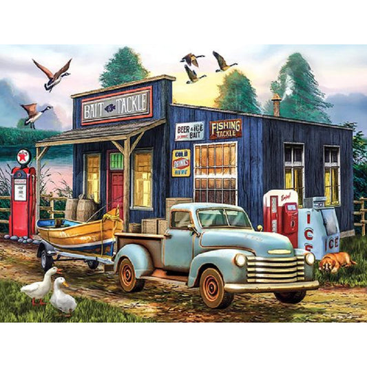 Diamond Painting - Full Square - truck in front of house (30*40CM)