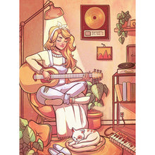 Load image into Gallery viewer, Diamond Painting - Full Round - girl playing guitar (30*40CM)