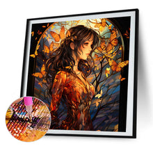 Load image into Gallery viewer, AB Diamond Painting - Full Round - girl glass art (40*40CM)