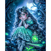Load image into Gallery viewer, AB Diamond Painting - Full Round - dark forest girl (40*50CM)
