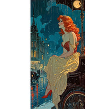 Load image into Gallery viewer, AB Diamond Painting - Full Round - Redhead girl under the night sky (40*80CM)
