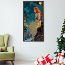 Load image into Gallery viewer, AB Diamond Painting - Full Round - Redhead girl under the night sky (40*80CM)