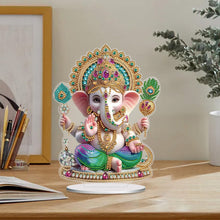 Load image into Gallery viewer, PVC Round Special Shaped Elephant Animal 5D DIY Diamond Art Tabletop Decorations