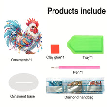 Load image into Gallery viewer, Acrylic Rose Table Top Diamond Painting Ornament Kits Lamp for Home Office Decor