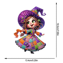 Load image into Gallery viewer, Acrylic Happy Little Witch Diamond Painting Desktop Decor for Art Crafts