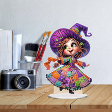 Load image into Gallery viewer, Acrylic Happy Little Witch Diamond Painting Desktop Decor for Art Crafts