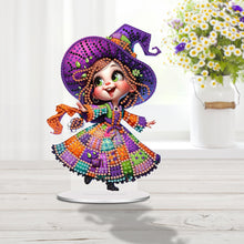 Load image into Gallery viewer, Acrylic Happy Little Witch Diamond Painting Desktop Decor for Art Crafts