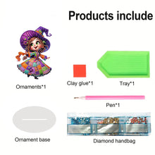 Load image into Gallery viewer, Acrylic Happy Little Witch Diamond Painting Desktop Decor for Art Crafts