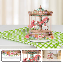 Load image into Gallery viewer, Acrylic Carousel Diamond Painting Desktop Decorations Tabletop Diamond Art Kits