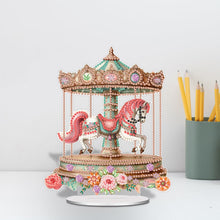 Load image into Gallery viewer, Acrylic Carousel Diamond Painting Desktop Decorations Tabletop Diamond Art Kits