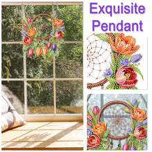 Load image into Gallery viewer, Acrylic Special Shaped Flowers Plants 5D DIY Diamond Dream Catcher Pendant Craft
