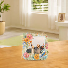 Load image into Gallery viewer, Floral Rhinestone Tabletop Photo Frame Kit Table Top Diamond Painting Frame Kits