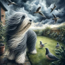 Load image into Gallery viewer, Diamond Painting - Full Round - Puppy in the storm (40*40CM)
