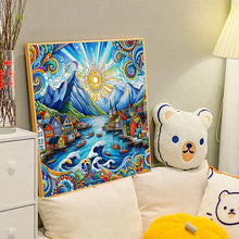 Load image into Gallery viewer, Diamond Painting - Full Round - abstract color houses (40*40CM)