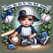 Load image into Gallery viewer, Diamond Painting - Full Round - baseball boy (30*30CM)