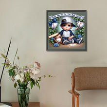Load image into Gallery viewer, Diamond Painting - Full Round - baseball boy (30*30CM)