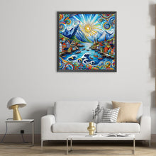 Load image into Gallery viewer, Diamond Painting - Full Round - abstract color houses (50*50CM)