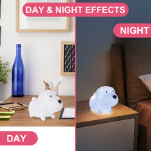 Load image into Gallery viewer, White Puppy Diamond Painting Night Light Diamond Painting Bedside Lamp