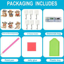 Load image into Gallery viewer, 6Pcs Diamond Painting Hooks Aniaml Diamond Art Craft Wall Hooks DIY Crafts Decor