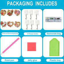 Load image into Gallery viewer, 6Pcs Diamond Painting Hooks Aniaml Diamond Art Craft Wall Hooks DIY Crafts Decor