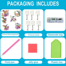 Load image into Gallery viewer, 6Pcs Diamond Painting Hooks Aniaml Diamond Art Craft Wall Hooks DIY Crafts Decor