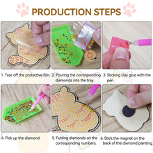 Load image into Gallery viewer, 12Pcs Diamond Painting Fridge Magnet Kittle Diamond Painting Refrigerator Magnet