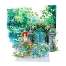 Load image into Gallery viewer, Acrylic Flower Table Top Diamond Painting Ornament Kits Desktop Diamond Art Kits