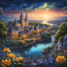 Load image into Gallery viewer, Diamond Painting - Full Round - Classical landscape castle (40*40CM)