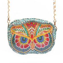 Load image into Gallery viewer, Partial Special Shaped Owl Mandala 5D Diamond Handmade Knitting Bag Daily Purse