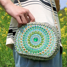 Load image into Gallery viewer, Partial Special Shaped Owl Mandala 5D Diamond Handmade Knitting Bag Daily Purse