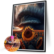 Load image into Gallery viewer, AB Diamond Painting - Full Round - Sunflowers under the storm (40*50CM)