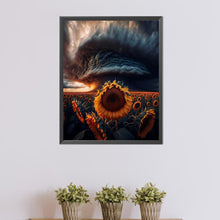 Load image into Gallery viewer, AB Diamond Painting - Full Round - Sunflowers under the storm (40*50CM)