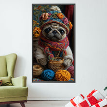 Load image into Gallery viewer, AB Diamond Painting - Full Round - Dog in a ball of yarn (40*75CM)