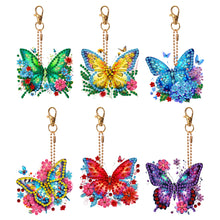Load image into Gallery viewer, 6Pcs Double Sided Special Shaped Cartoon Diamond Painting Keychain for Beginners