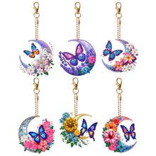 Load image into Gallery viewer, 6Pcs Double Sided Special Shaped Cartoon Diamond Painting Keychain for Beginners