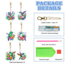 Load image into Gallery viewer, 6Pcs Double Sided Special Shaped Cartoon Diamond Painting Keychain for Beginners