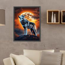 Load image into Gallery viewer, Diamond Painting - Full Round - Roaring Moonlight Wolf (30*40CM)