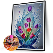 Load image into Gallery viewer, Diamond Painting - Full Round - water drop flowers (30*40CM)
