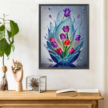 Load image into Gallery viewer, Diamond Painting - Full Round - water drop flowers (30*40CM)