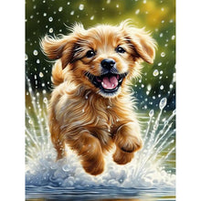 Load image into Gallery viewer, Diamond Painting - Full Round - running puppy (30*40CM)